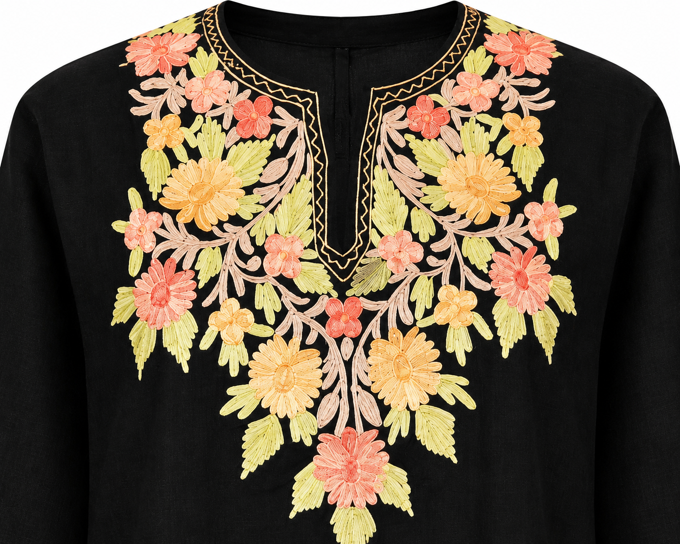 Kashmir Aari cotton Co-Ord Set | Ebony